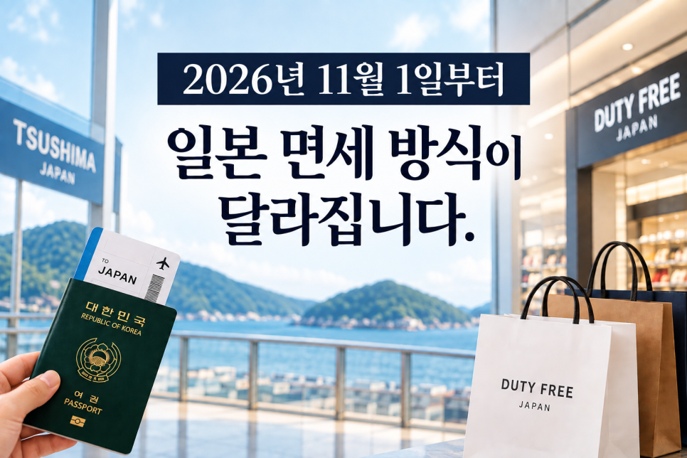 2026년 11월 1일부터 변경되는 일본 면세제도