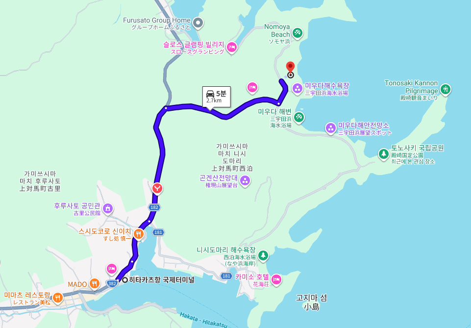 바다 전망을 선택할 수 있는 히타카츠 숙소
