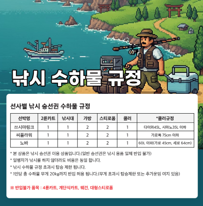 대마도에서 잡은 물고기를 운반하는 아이스박스