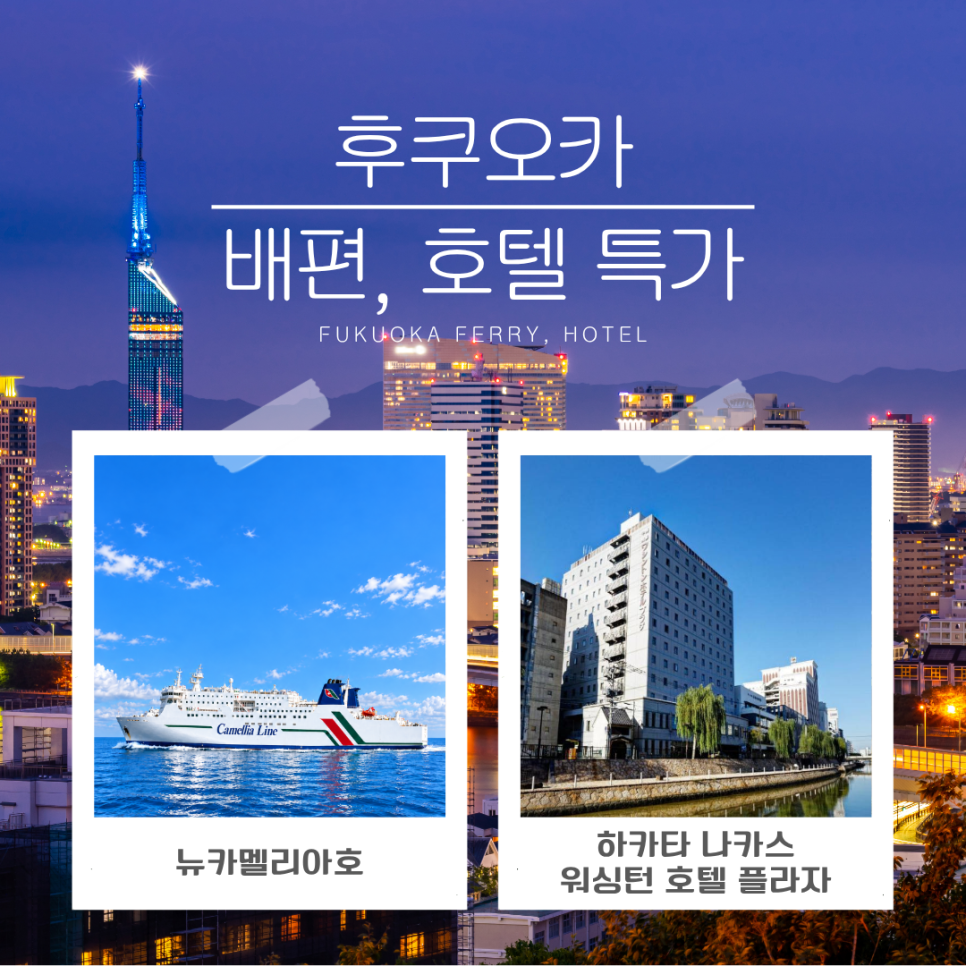 부산과 하카타를 연결하는 뉴카멜리아호 배편